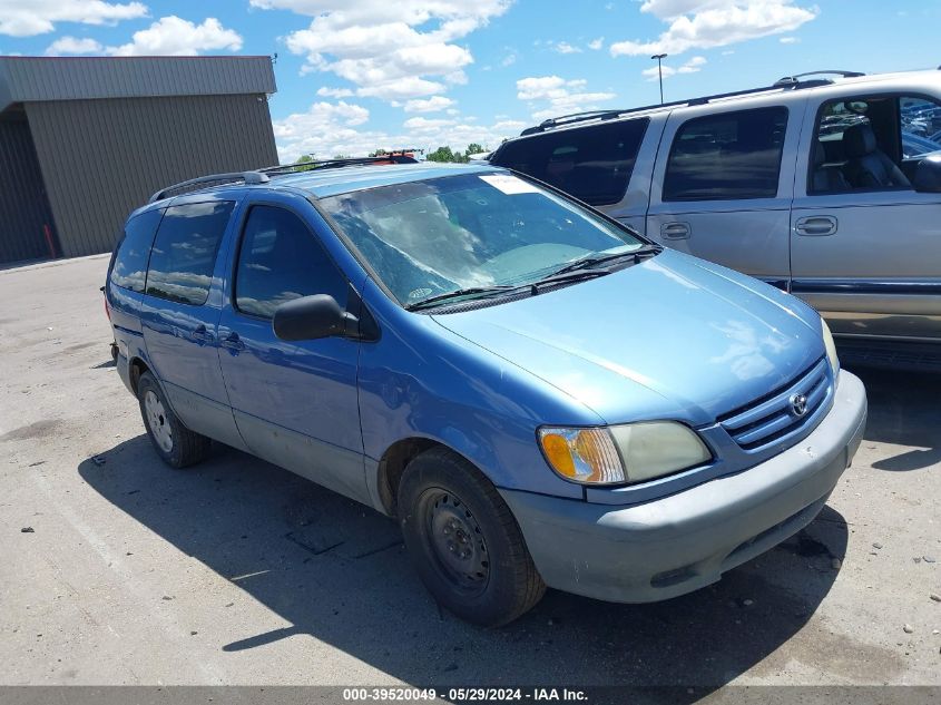 2002 Toyota Sienna Le VIN: 4T3ZF13C72U414568 Lot: 39520049