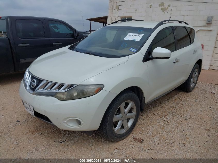 2009 Nissan Murano Sl VIN: JN8AZ18U09W024563 Lot: 39520051