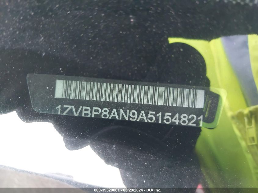 2010 Ford Mustang V6/V6 Premium VIN: 1ZVBP8AN9A5154821 Lot: 39520061