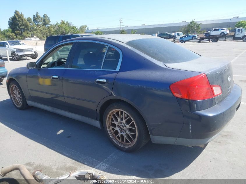 2003 Infiniti G35 Base W/6 Speed Manual VIN: JNKCV51E43M006384 Lot: 39520069