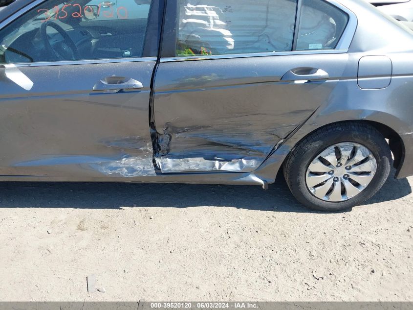 2010 Honda Accord 2.4 Lx VIN: 1HGCP2F33AA185549 Lot: 39520120