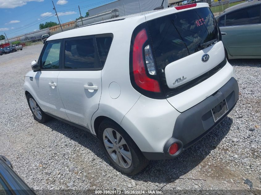 2014 Kia Soul + VIN: KNDJP3A56E7028668 Lot: 39520173