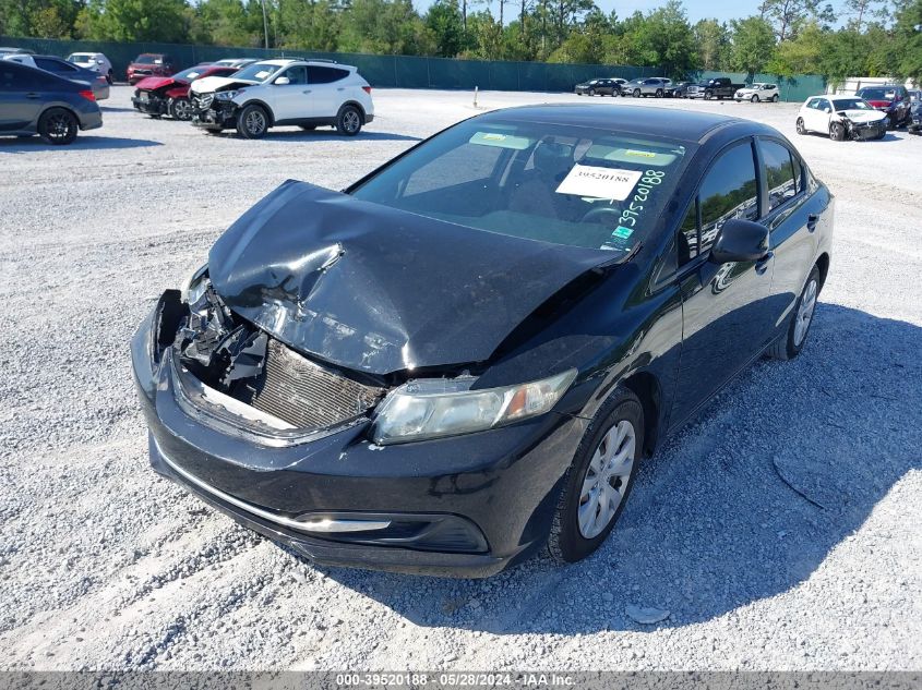 2013 Honda Civic Lx VIN: 19XFB2F56DE200400 Lot: 39520188