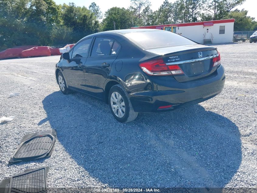 2013 Honda Civic Lx VIN: 19XFB2F56DE200400 Lot: 39520188