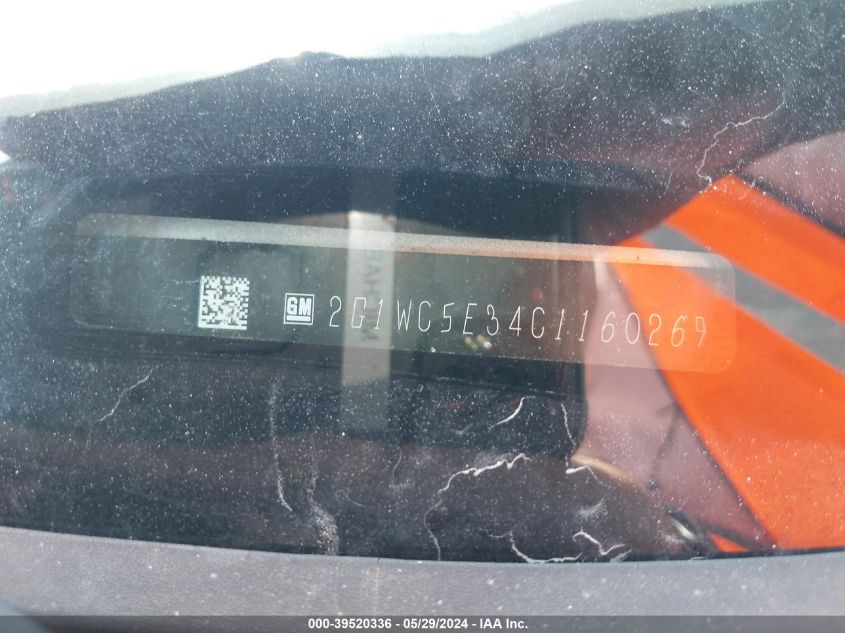 2012 Chevrolet Impala Ltz VIN: 2G1WC5E34C1160269 Lot: 39520336