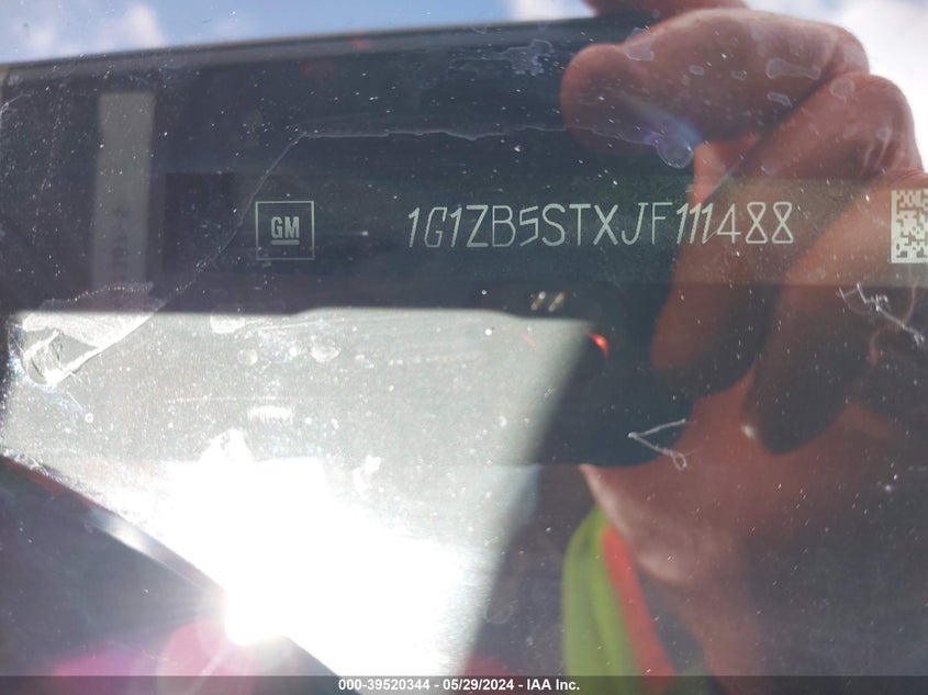 2018 Chevrolet Malibu 1Ls VIN: 1G1ZB5STXJF111488 Lot: 39520344