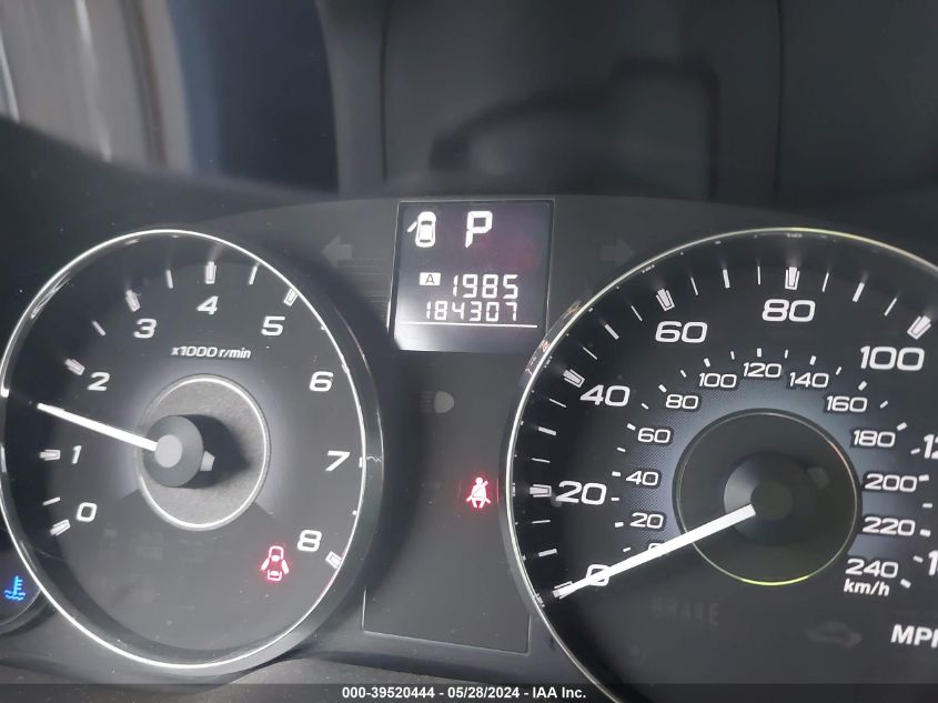 2011 Subaru Legacy 2.5I VIN: 4S3BMCA60B3241821 Lot: 39520444