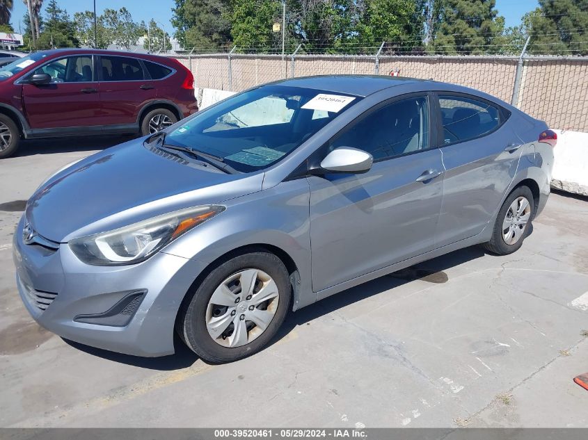 2016 Hyundai Elantra Se VIN: 5NPDH4AE0GH663173 Lot: 39520461