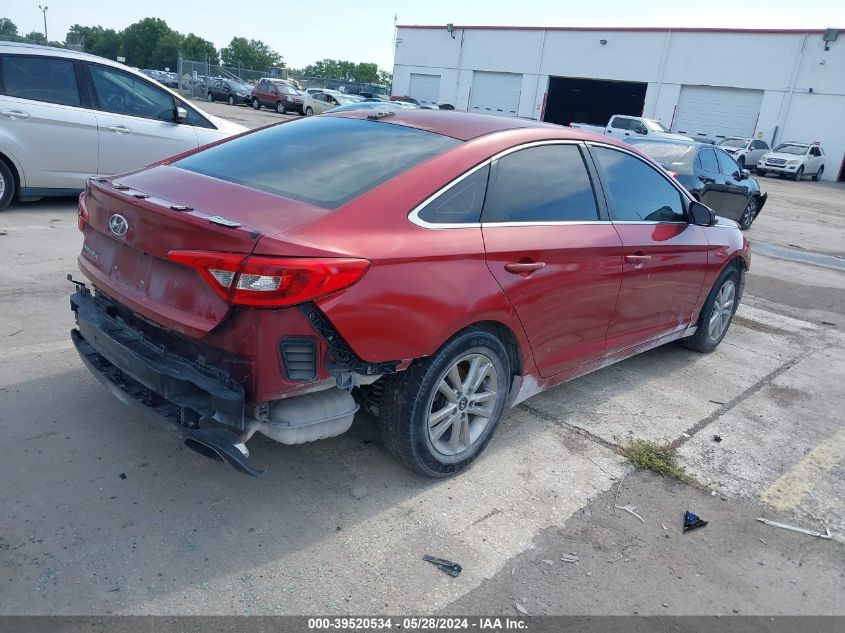 2016 Hyundai Sonata Se VIN: 5NPE24AF7GH372863 Lot: 39520534