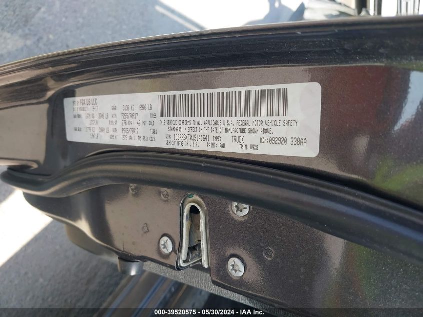 2018 Ram 1500 Express 4X2 5'7 Box VIN: 1C6RR6KT0JS141641 Lot: 39520575