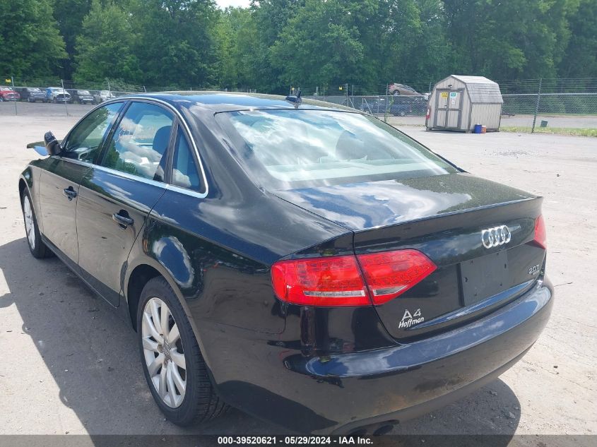 2011 Audi A4 2.0T Premium VIN: WAUFFAFL4BN029973 Lot: 39520621