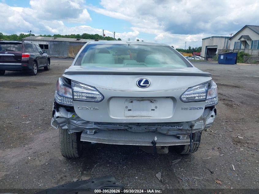 2010 Lexus Hs 250H Premium VIN: JTHBB1BA1A2022737 Lot: 39520626