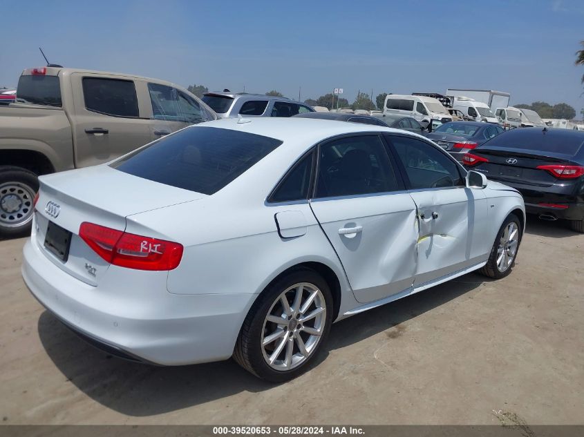 2014 Audi A4 2.0T Premium VIN: WAUFFAFL6EN000432 Lot: 39520653