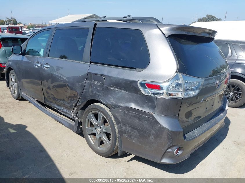 2017 Toyota Sienna Se 8 Passenger VIN: 5TDXZ3DC4HS876220 Lot: 39520813