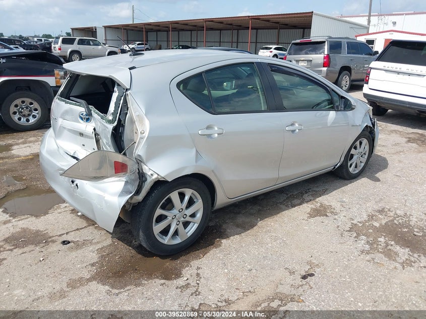 2012 Toyota Prius C Four VIN: JTDKDTB39C1027038 Lot: 39520869