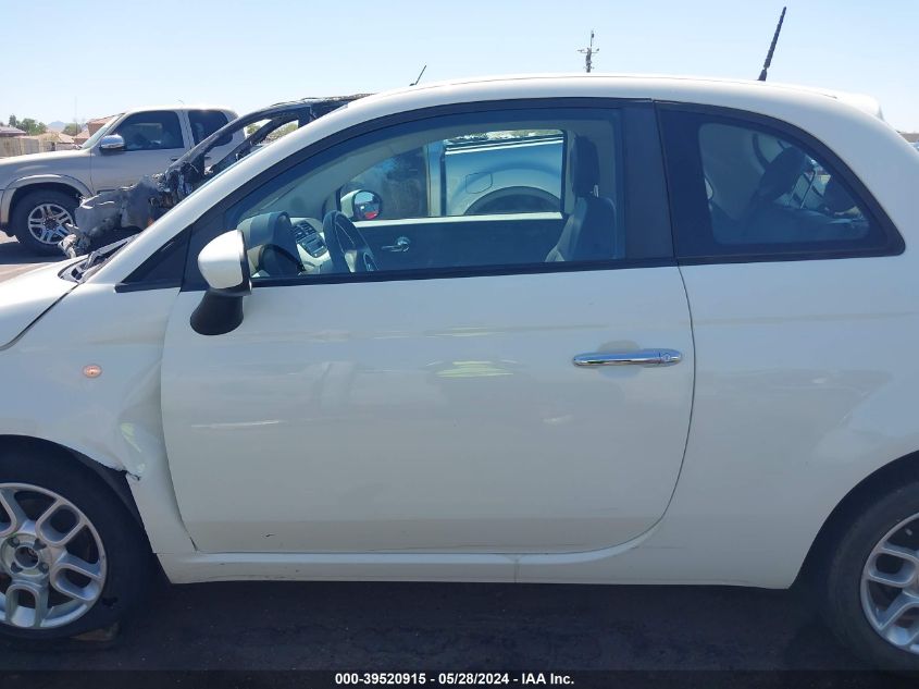 2013 Fiat 500 Pop VIN: 3C3CFFAR7DT654843 Lot: 39520915