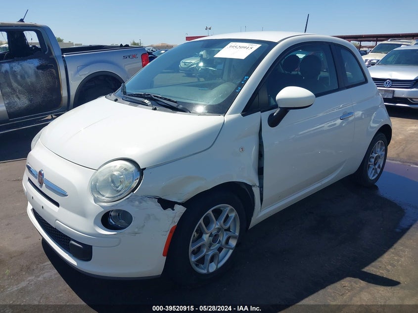 2013 Fiat 500 Pop VIN: 3C3CFFAR7DT654843 Lot: 39520915