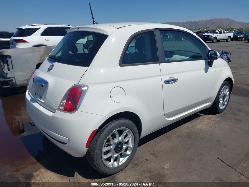 2013 Fiat 500 Pop VIN: 3C3CFFAR7DT654843 Lot: 39520915
