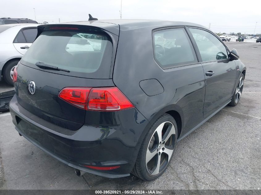 2016 Volkswagen Golf Gti S 2-Door VIN: 3VWYT7AU5GM006157 Lot: 39520921