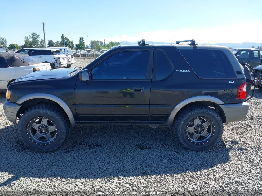 2002 Isuzu Rodeo Sport S 3.2L V6 Hard Top/S 3.2L V6 Soft Top VIN: 4S2CK57W224310228 Lot: 39520949