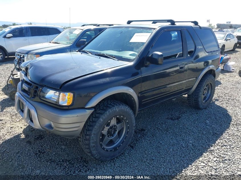 2002 Isuzu Rodeo Sport S 3.2L V6 Hard Top/S 3.2L V6 Soft Top VIN: 4S2CK57W224310228 Lot: 39520949