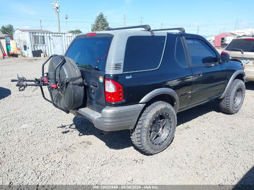 2002 Isuzu Rodeo Sport S 3.2L V6 Hard Top/S 3.2L V6 Soft Top VIN: 4S2CK57W224310228 Lot: 39520949