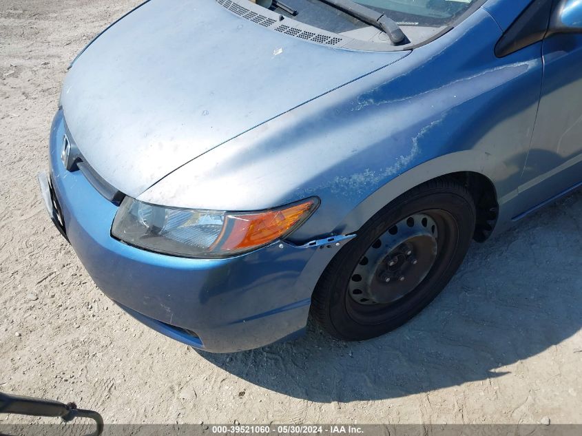 2007 Honda Civic Lx VIN: 2HGFG12617H556791 Lot: 39521060