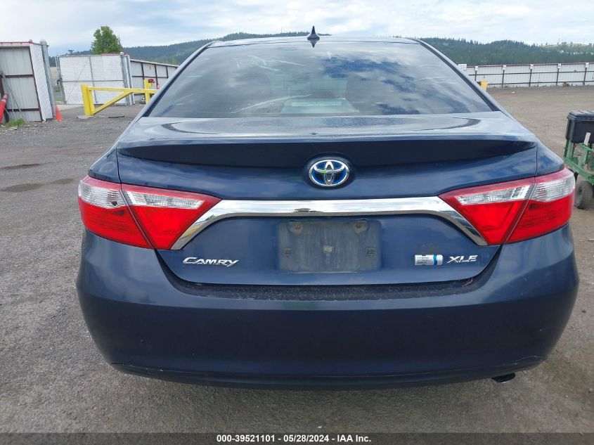 2015 Toyota Camry Hybrid Xle VIN: 4T1BD1FK0FU168262 Lot: 39521101