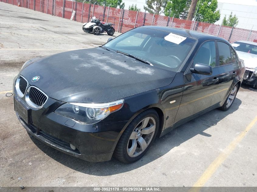 2007 BMW 525I VIN: WBANE53527CW64897 Lot: 39521178