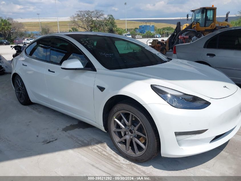 2022 Tesla Model 3 Long Range Dual Motor All-Wheel Drive VIN: 5YJ3E1EB0NF335329 Lot: 39521292