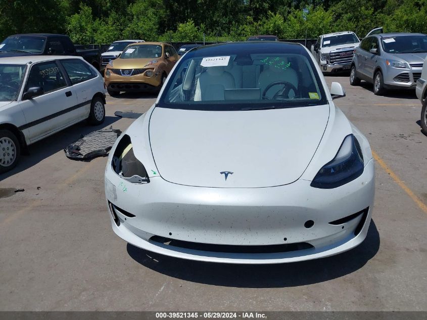 2022 Tesla Model 3 Rear-Wheel Drive VIN: 5YJ3E1EAXNF325821 Lot: 39521345