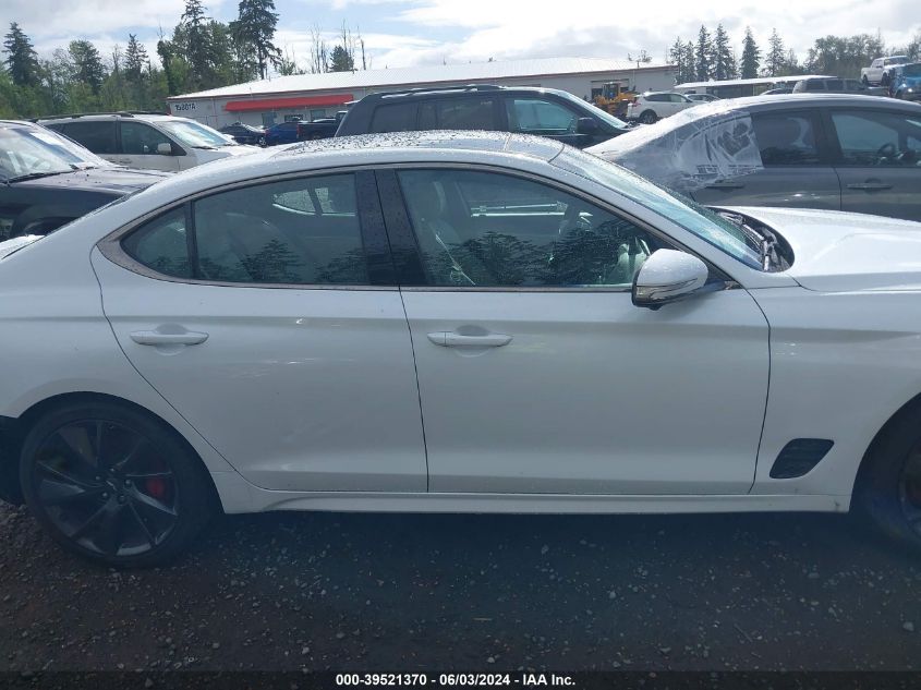 2022 Genesis G70 3.3T Awd VIN: KMTG54TE9NU102574 Lot: 39521370