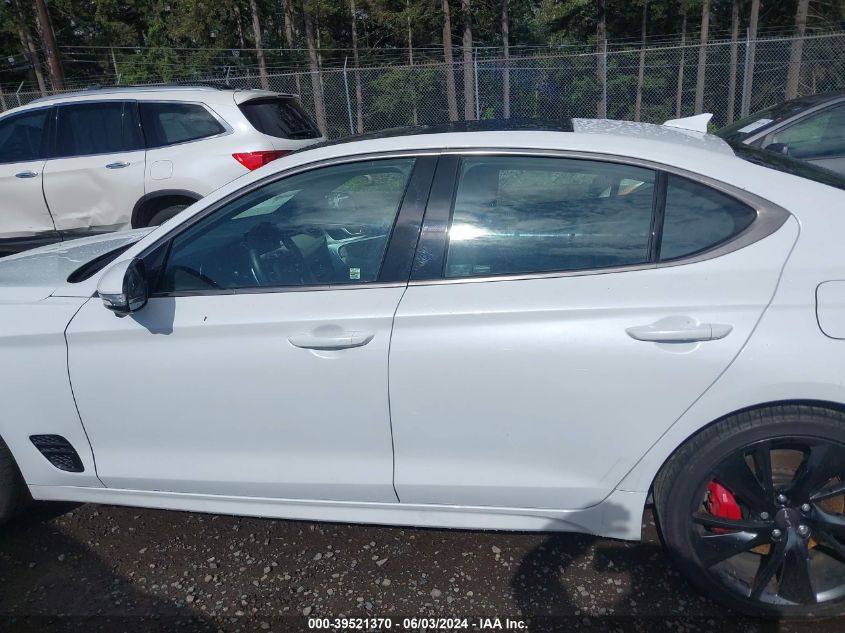 2022 Genesis G70 3.3T Awd VIN: KMTG54TE9NU102574 Lot: 39521370