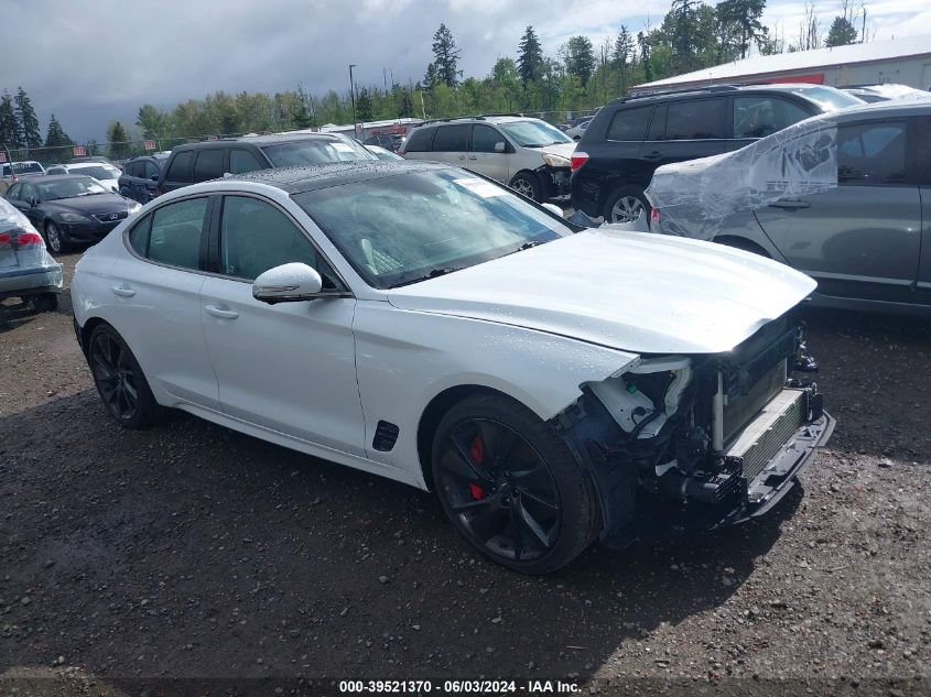 2022 Genesis G70 3.3T Awd VIN: KMTG54TE9NU102574 Lot: 39521370