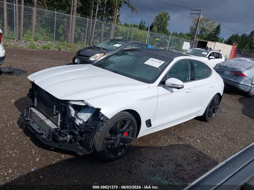 2022 Genesis G70 3.3T Awd VIN: KMTG54TE9NU102574 Lot: 39521370