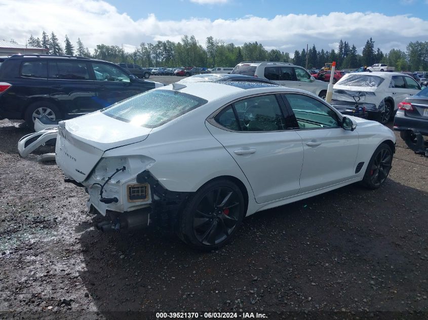 2022 Genesis G70 3.3T Awd VIN: KMTG54TE9NU102574 Lot: 39521370