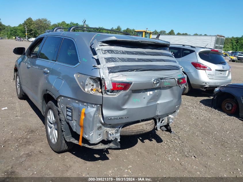 2016 Toyota Highlander Le V6 VIN: 5TDBKRFH8GS262683 Lot: 39521375