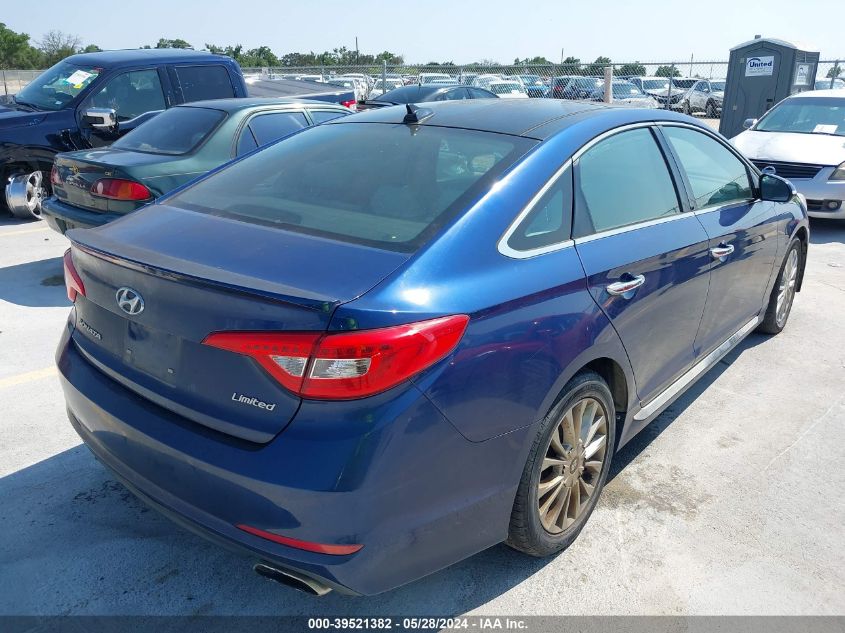 2015 Hyundai Sonata Limited VIN: 5NPE34AF7FH011256 Lot: 39521382