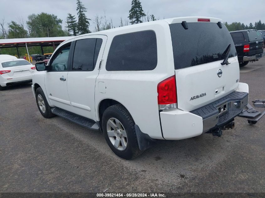 2005 Nissan Armada Se/Le VIN: 5N1AA08B75N739198 Lot: 39521454