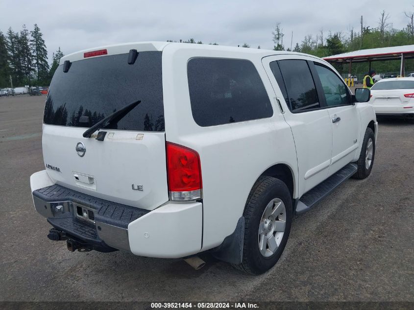 2005 Nissan Armada Se/Le VIN: 5N1AA08B75N739198 Lot: 39521454