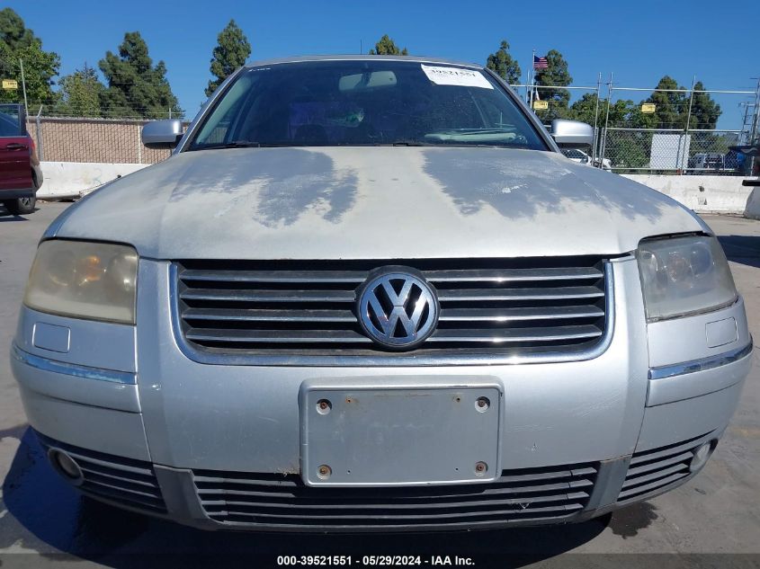 2003 Volkswagen Passat W8 VIN: WVWUK63B83P333358 Lot: 39521551