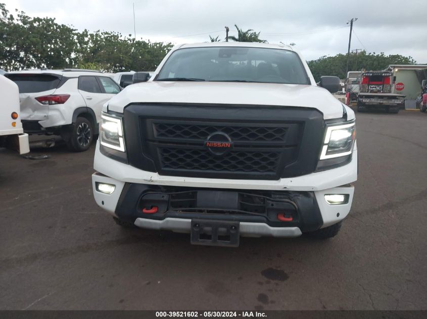 2021 Nissan Titan Pro-4X 4X4 VIN: 1N6AA1ED2MN500458 Lot: 39521602