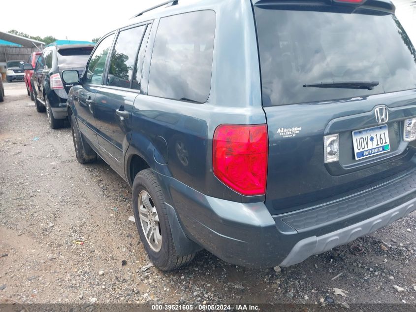 2005 Honda Pilot Ex-L VIN: 5FNYF18525B004597 Lot: 39521605