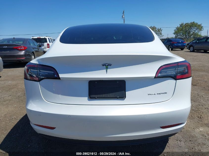 2022 Tesla Model 3 Long Range Dual Motor All-Wheel Drive VIN: 5YJ3E1EB3NF204475 Lot: 39521612