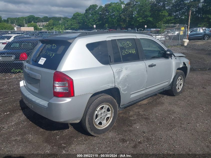 2008 Jeep Compass Sport VIN: 1J8FT47W58D551640 Lot: 39522110