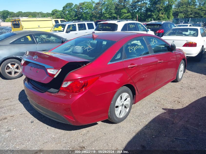 2014 Hyundai Sonata Gls VIN: 5NPEB4AC4EH826473 Lot: 39522119