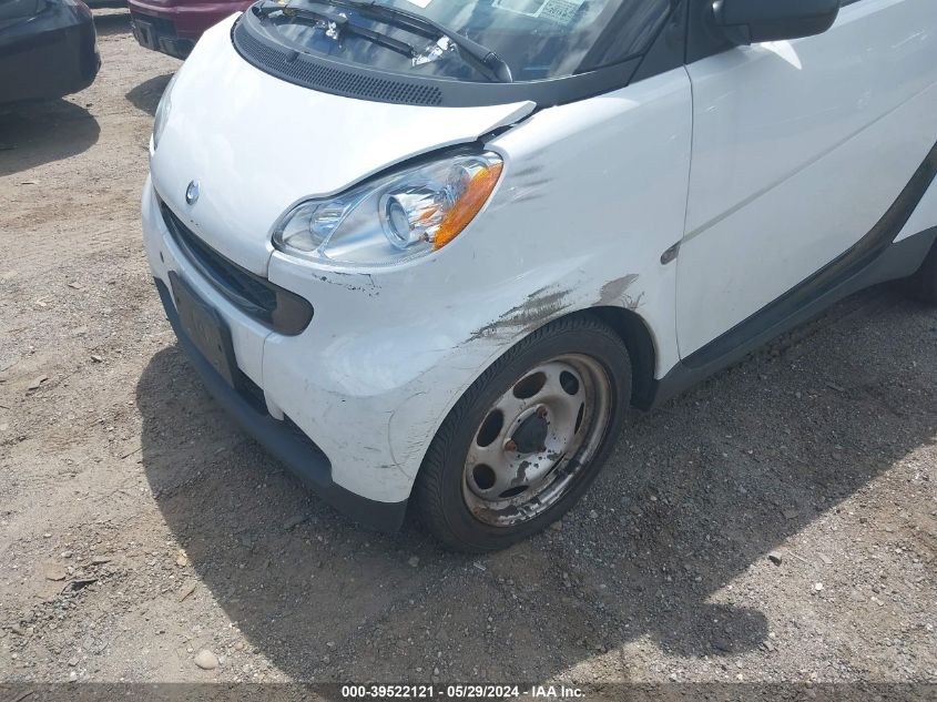 2012 Smart Fortwo Passion/Pure VIN: WMEEJ3BA7CK531958 Lot: 39522121