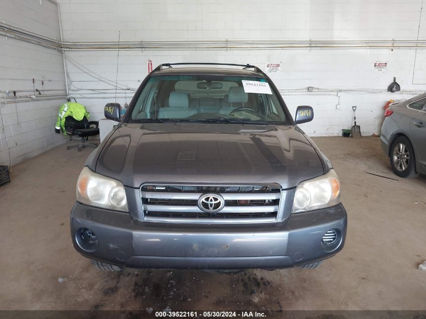 2005 Toyota Highlander V6 VIN: JTEEP21A250077945 Lot: 39522161
