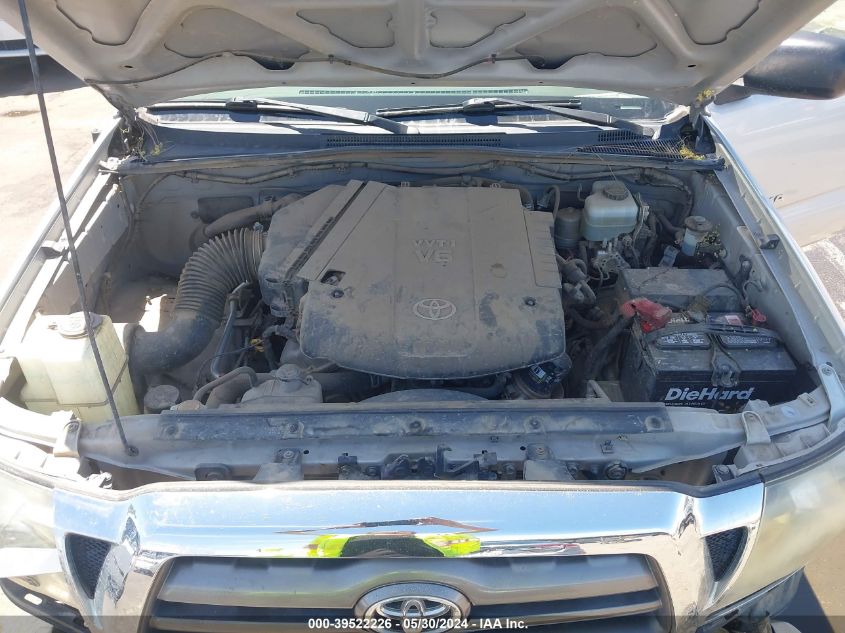 2010 Toyota Tacoma Base V6 VIN: 5TEUU4EN8AZ728247 Lot: 39522226