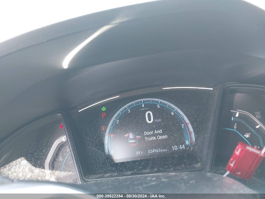 2019 Honda Civic Lx VIN: 2HGFC2F62KH537123 Lot: 39522354